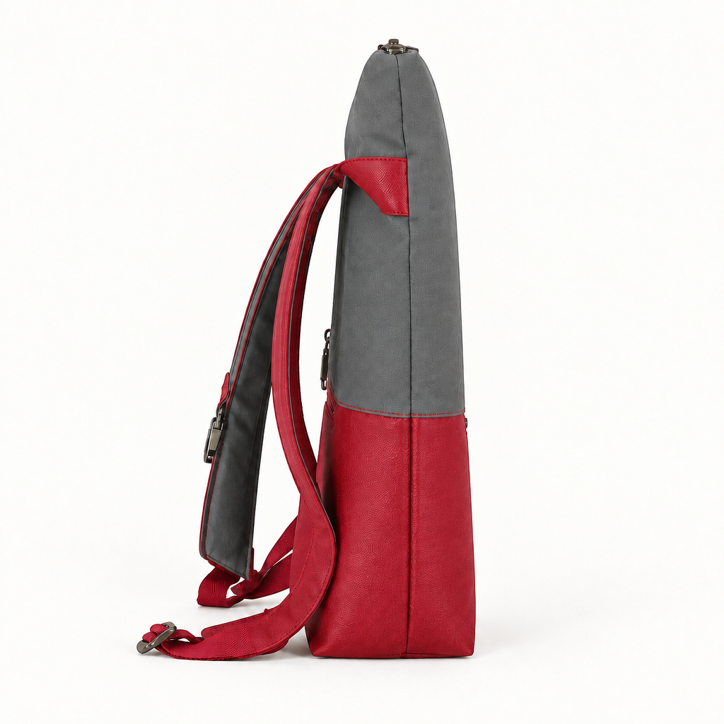 Fianco dello Zaino con correzione bordeaux POLBER